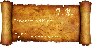 Tenczer Nóra névjegykártya