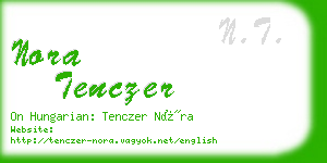 nora tenczer business card